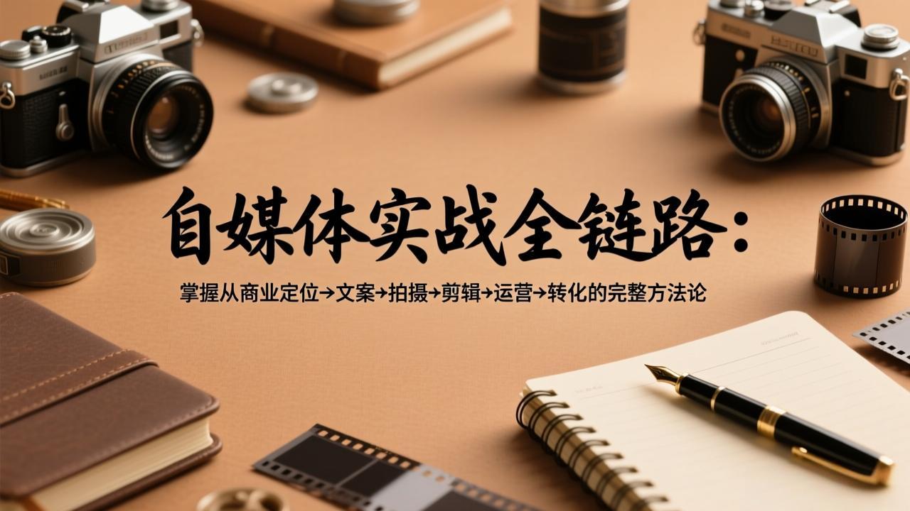 自媒体实战全链路：掌握从商业定位→文案→拍摄→剪辑→运营→转化的完整方法论-第九定义
